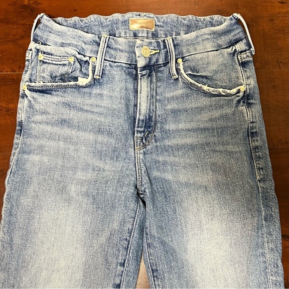 MOTHER Denim The Looker Ankle Step Fray Jeans Exposed Secret Sister Wash Size 25 - Picture 5 of 13